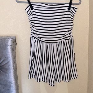 Black & White Stripped Romper
